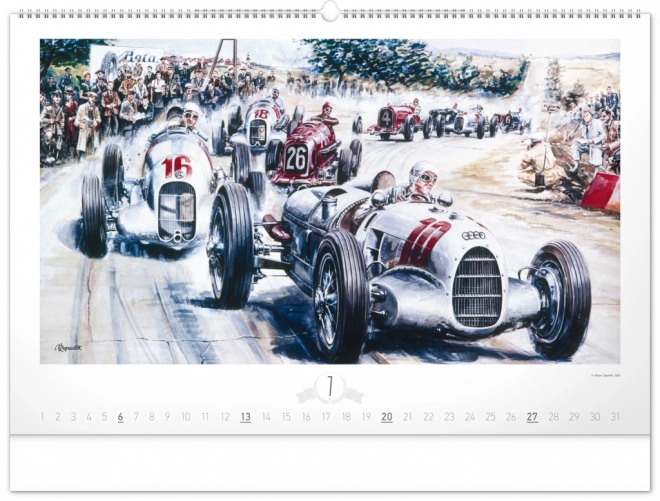 NOTIQUE Muurkalender Oldtimers – Václav Zapadlík 2025, 64 x 42 cm