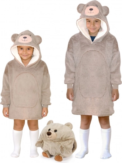 Schattig beerdesign met capuchon