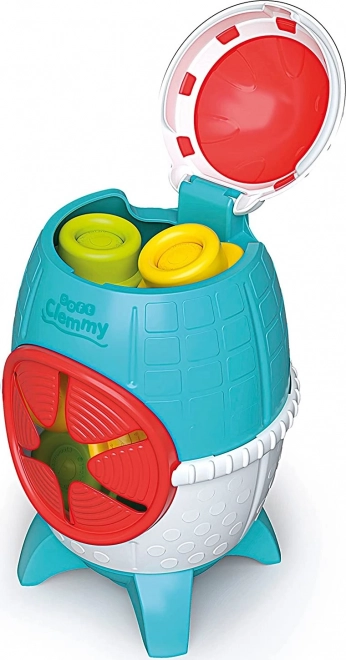 CLEMENTONI SOFT CLEMMY Box Ruimteraket met 5 blokken