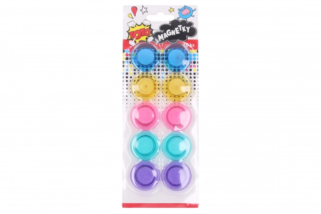 Gekleurde ronde magneten 3 cm - set van 10 stuks
