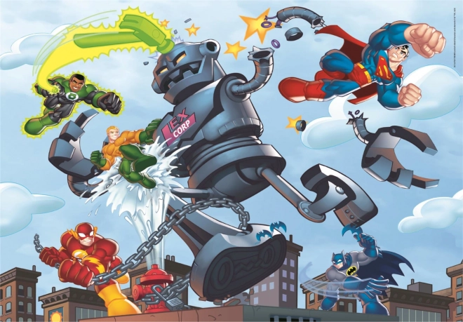 Puzzel DC Super Friends 4 in 1 voor kinderen
