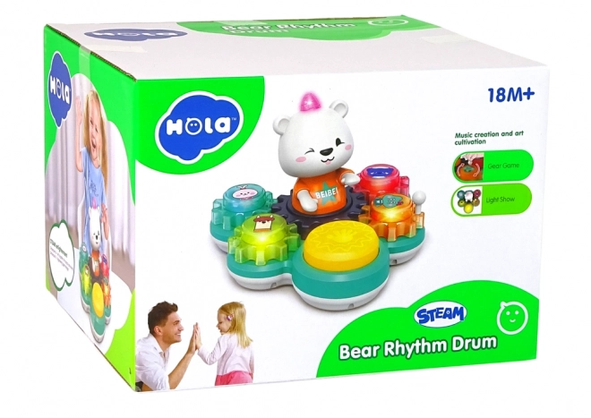 Interactieve educatieve speelgoed voor baby's Spelende teddybeer tandwielen