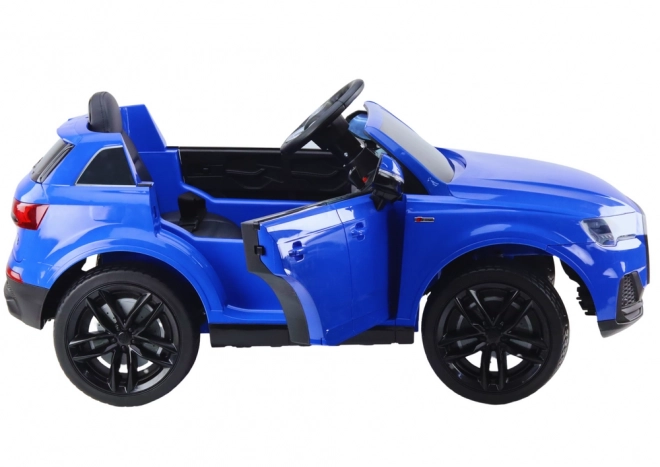 Batterijauto Audi Q7 blauw gelakt