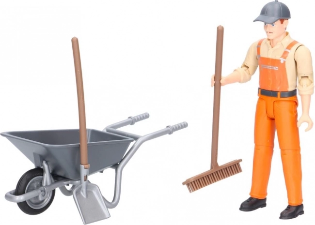 Wegwerker-figuur en uitgebreid accessoirepakket