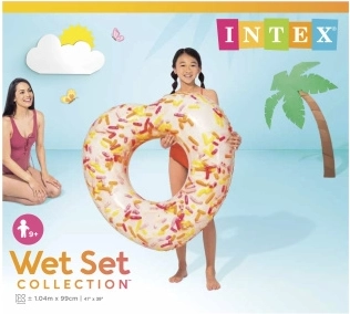 Opblaasbare hartvormige donut-zwemband 104 cm