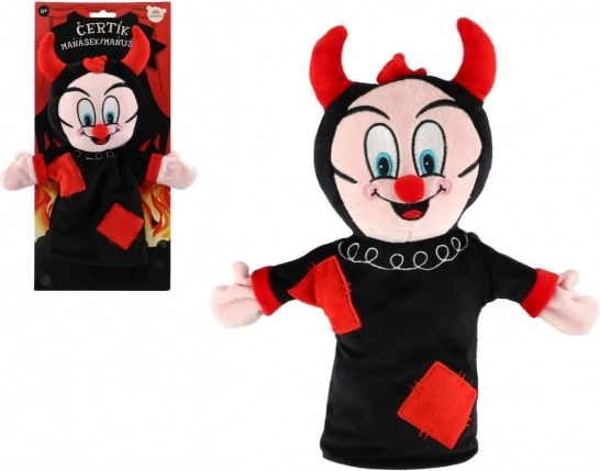 Pluchen handpop duiveltje 30 cm TEDDIES