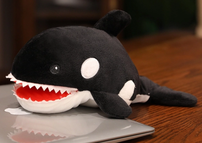 Pluchen handpop orka oceaan 30 cm