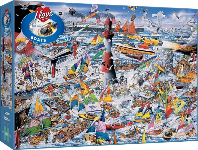 Puzzel Ik houd van schepen 1000 stukken van Gibsons