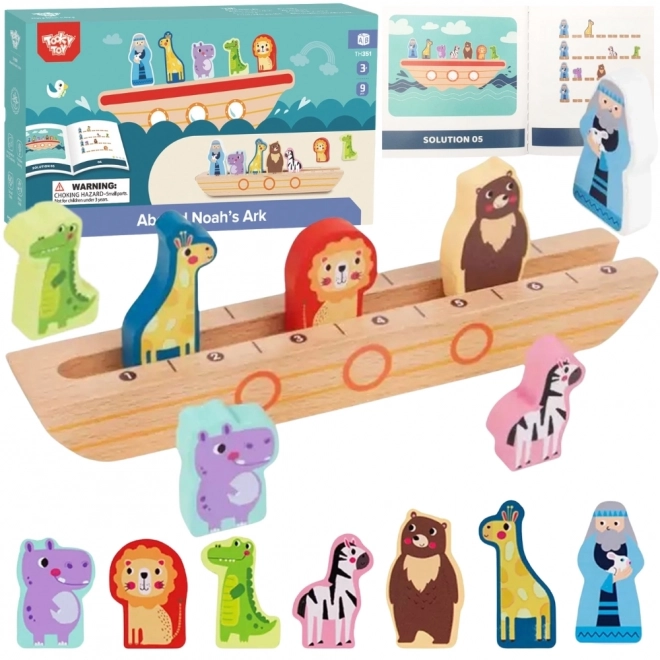 Houten puzzel voor kinderen Noach en de dieren