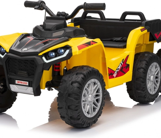 Gele sportieve kinderquad TX ATV