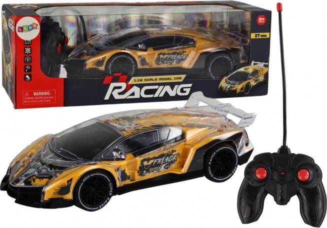 rc sportauto 1:16 met verlichting – geel