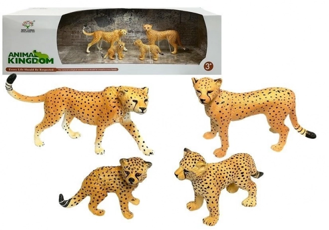 Educatieve figuren van cheeta's 4 stuks