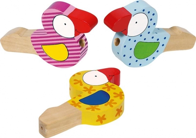 Houten fluitende vogels
