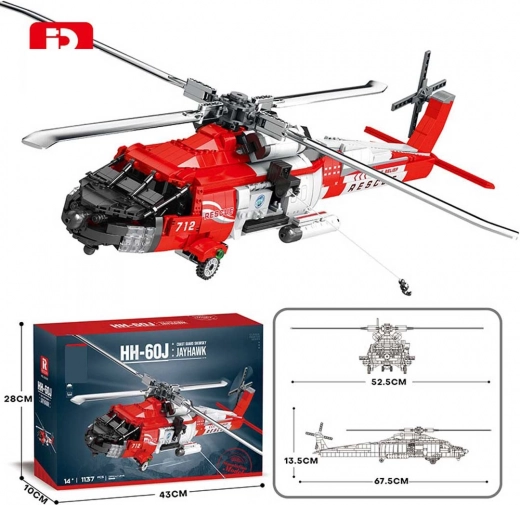 Bouwset reddingshelikopter HH-60J Jayhawk 1137 stukjes