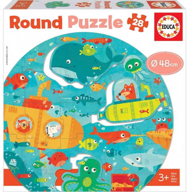 Educa ronde puzzel Diepten van de zee 28 stukjes