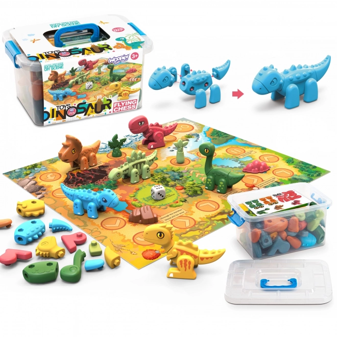 Constructieset Dinosauriërs 2in1 bordspel