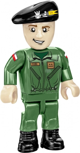 Twee minifiguren en vlaggen