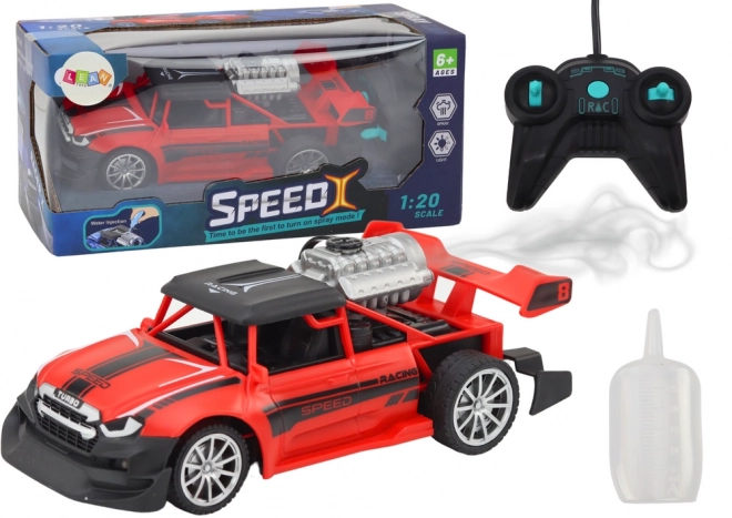 RC op afstand bestuurbare auto 1:20 Lichten met rookeffect rood