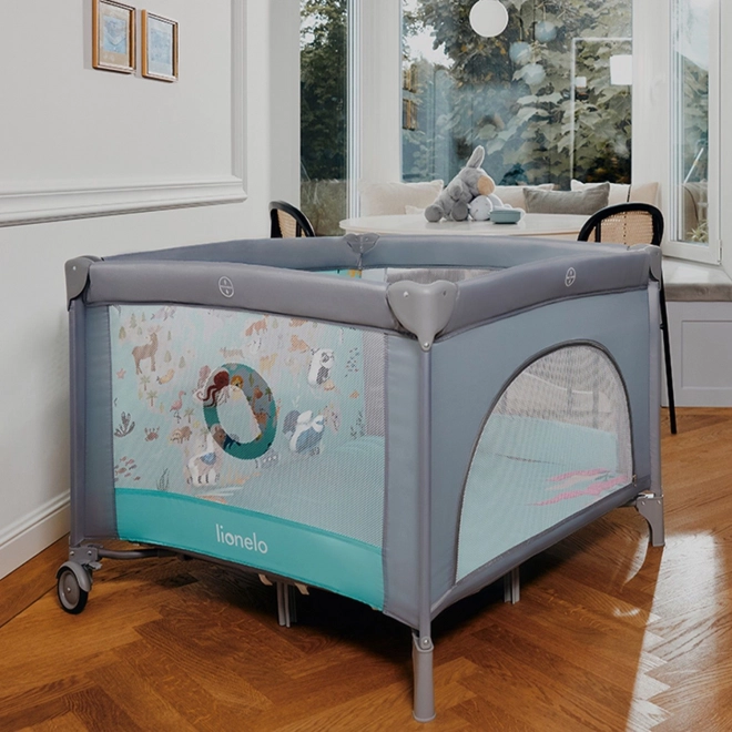 Kinderbox Lionelo Mille grijsgroen