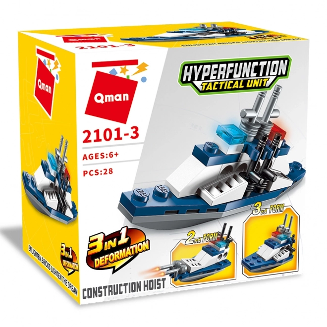 Qman Hyperfunction Tactische Eenheid 2101-3 Begeleidingsschip 3in1