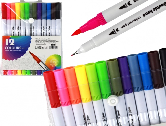 Set Dubbelzijdige Kleurstiften in Organizer