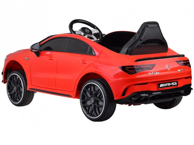 Elektrische kinderauto Mercedes AMG CLA 45s met schommelfunctie – Rood