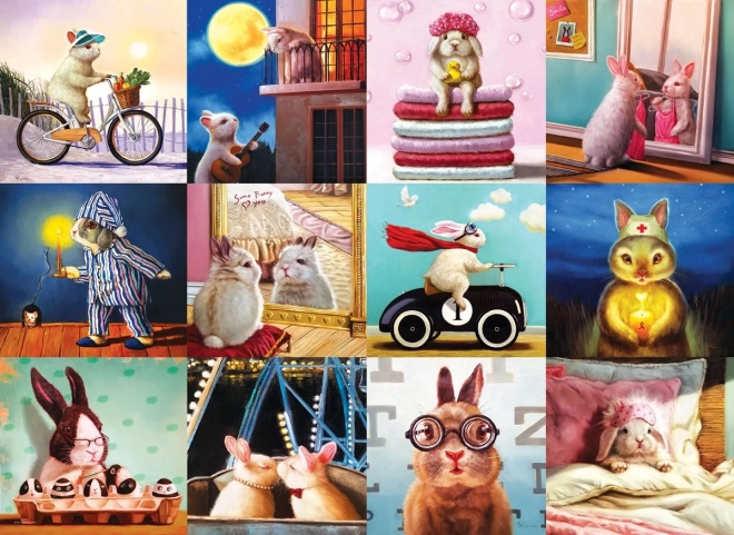 Puzzel Grappige konijnen 1000 stukjes