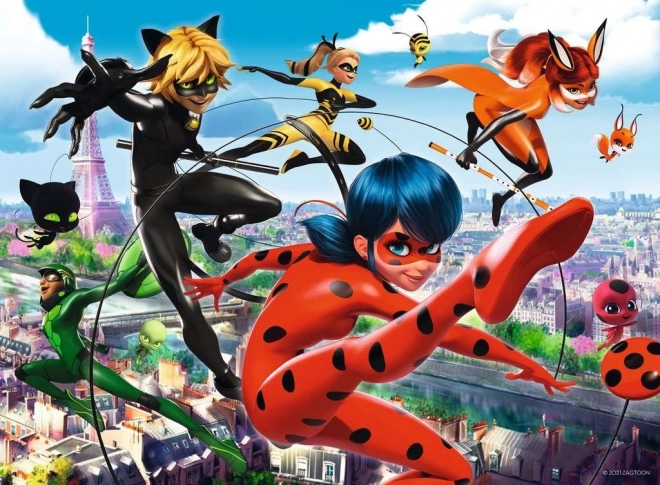 Ravensburger puzzel Miraculum Ladybug en Zwarte Kat 200 stukjes