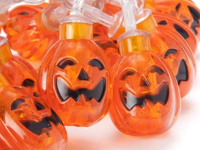 Hangende LED pompoen guirlande voor Halloween