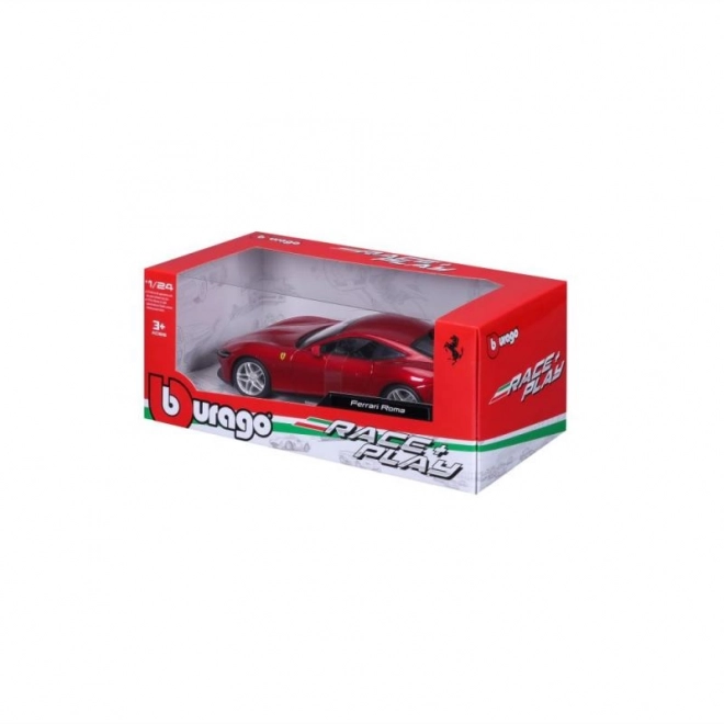 Metalen autootje Ferrari Roma in rode kleur
