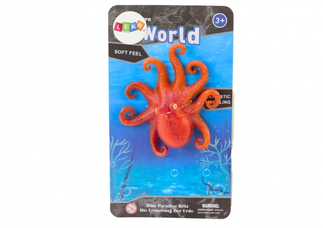 Sea World Oranje octopus rubberen figuur