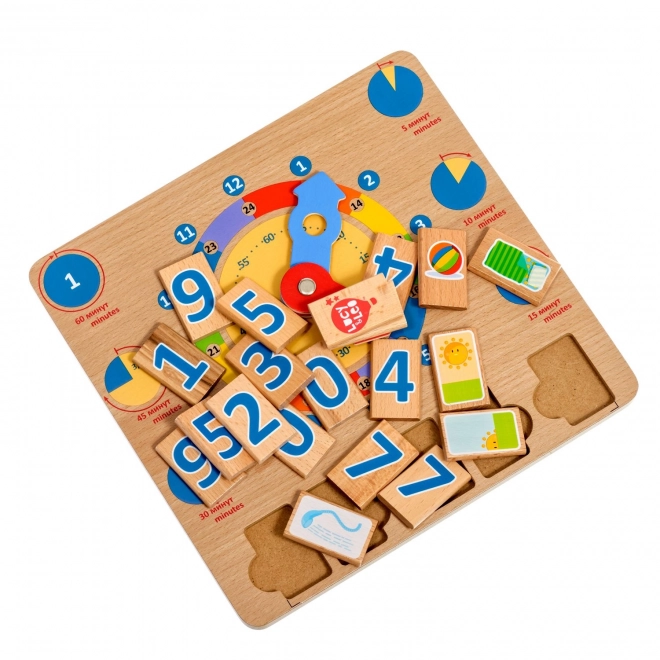 Lucy & Leo Leren Klokkijken – houten educatief speelbord