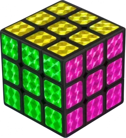 Glanzende puzzelkubus 5,3 cm