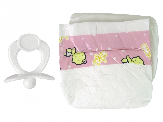 Set accessoires voor poppen Fopspeen Fles Luiers
