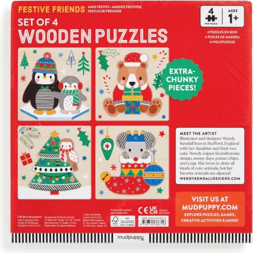 4 kerstmotieven in één verpakking