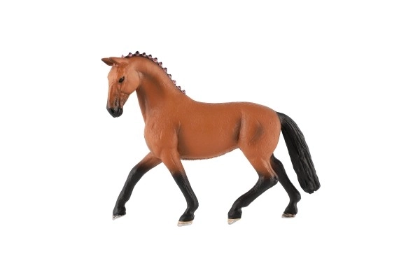 Paard huiselijk bruin plastic 13cm in zak