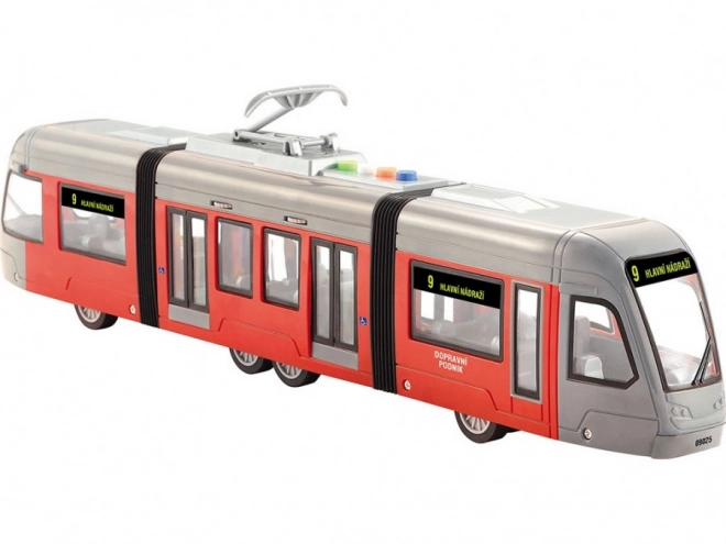 Tram met echte aankondigingen