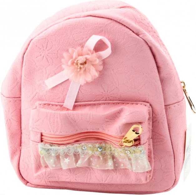 Roze kinder rugzak met strik en ruches