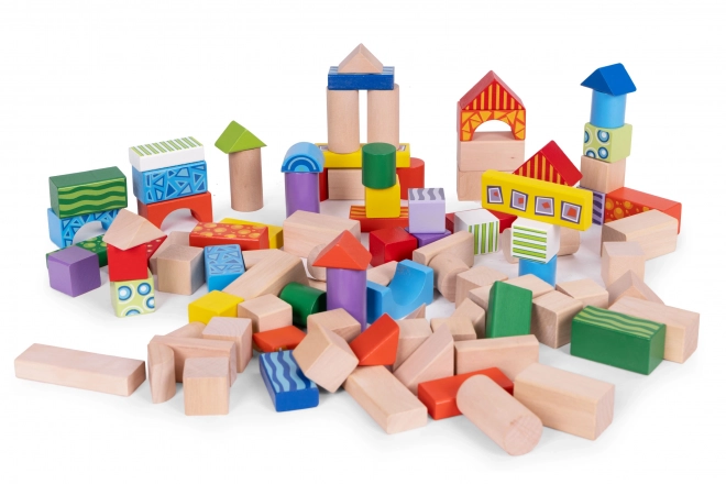 Houten bouwpakketten voor kinderen met sorteervoorraad ECOTOYS
