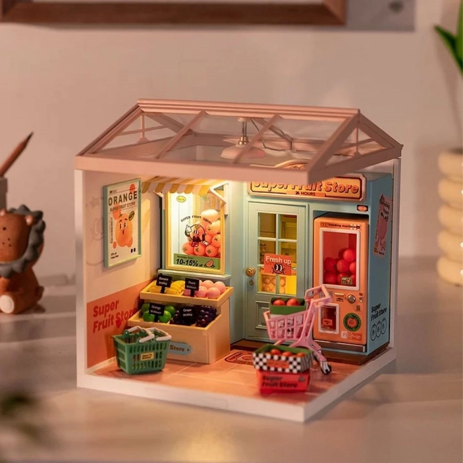Rolife DIY Poppenhuis: Fruitwinkel met LED-verlichting