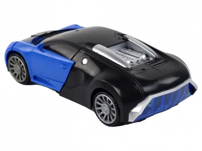 2 in 1 Bugatti Blauw lichteffecten Auto-Robot