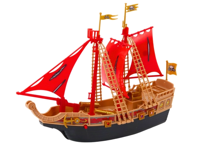 Piratenschip Lichten Geluiden Wielen Zwart