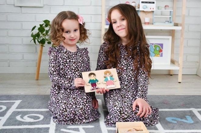 Magnetische verkleedset voor kinderen van de wereld