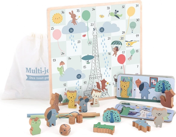 Set spellen met dieren voor de allerkleinsten 4 in 1 Vilac