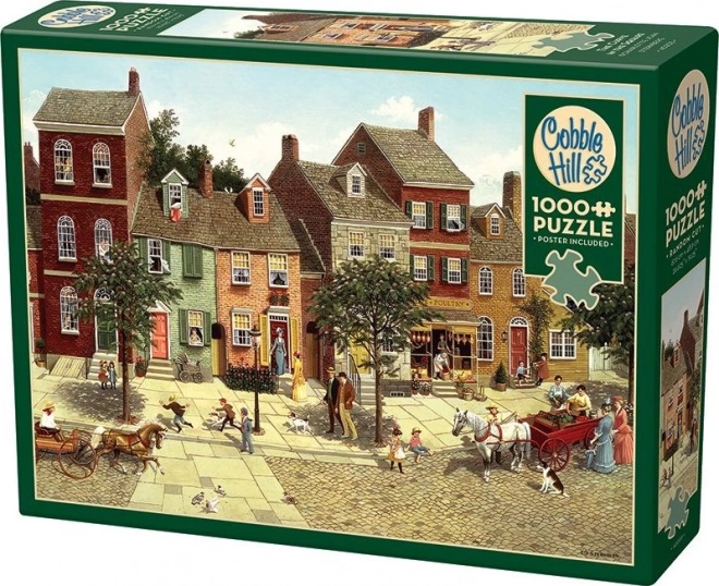 Puzzel COBBLE HILL Bocht op het plein 1000 stukjes
