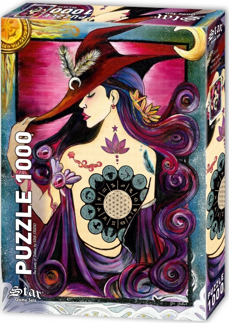 Puzzel Dame van de Dierenriem 1000 stukken
