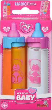 magische flesjes voor poppen New Born Baby – set van 2 stuks