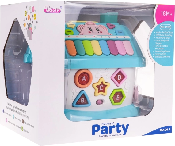 Interactief educatief huisje voor kinderen – Blauw