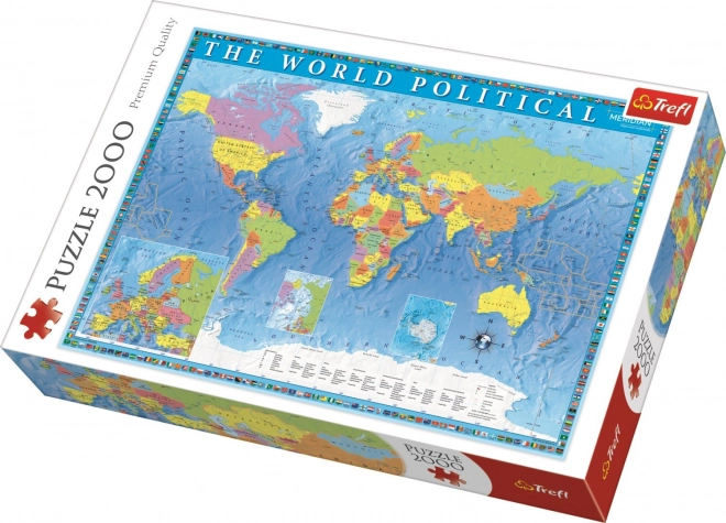 Puzzel 2000 stukjes Politieke wereldkaart