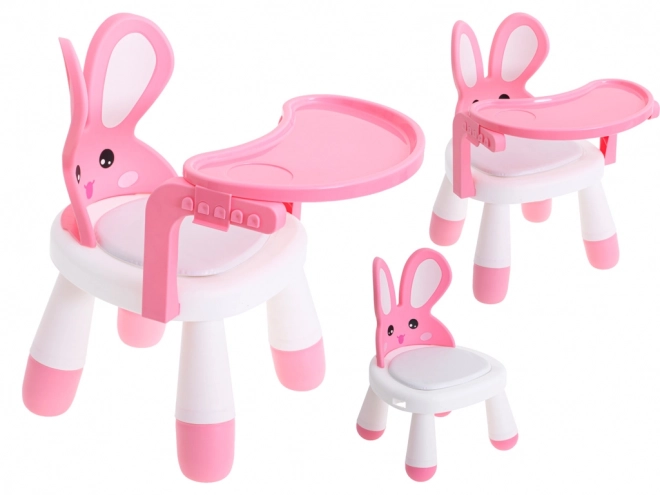 Kinder eetstoel - roze